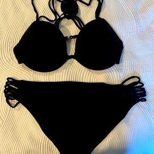 Worn once black Victoria’s Secret Bikini